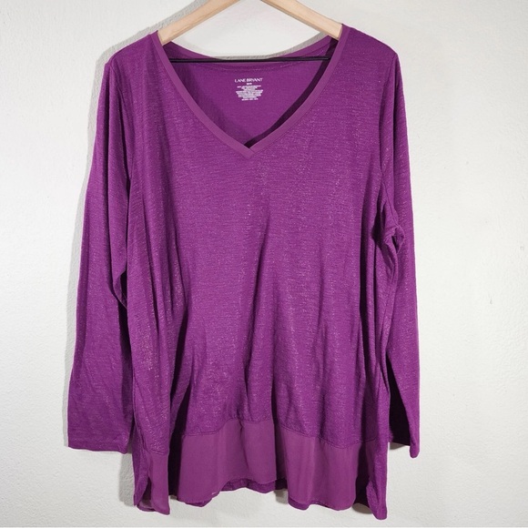 Lane Bryant - Purple Sparkle Blouse - Picture 1 of 8